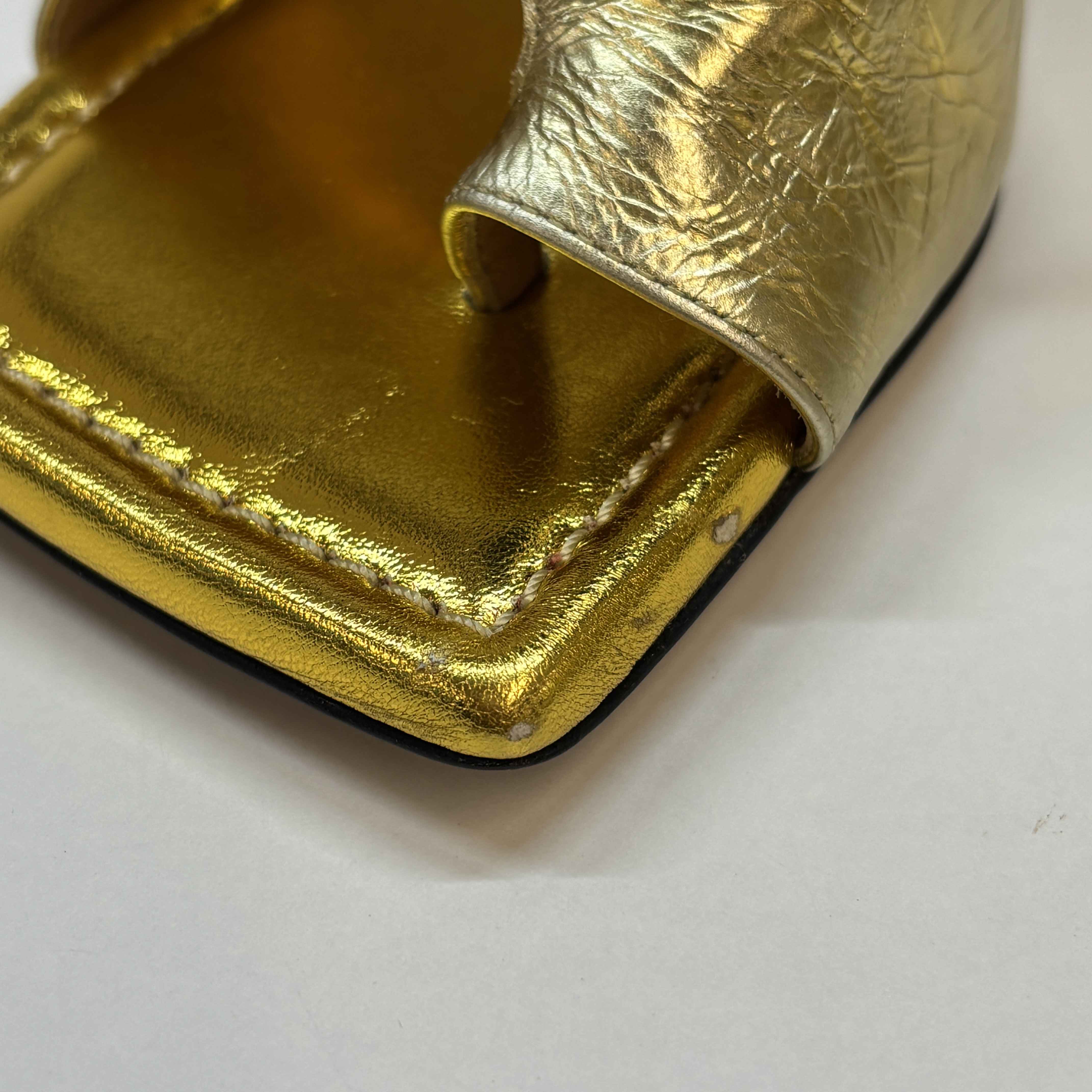 Women's Square Toe Heels Gold Size EU 35.5 / UK 2.5 - Image 13