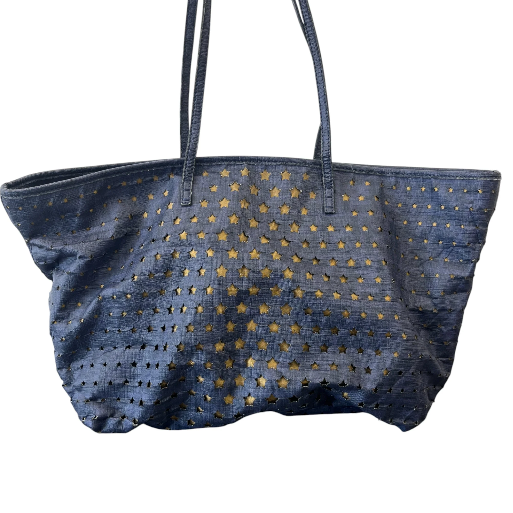Women's Star Cut-Out Tote Bag Navy - Image 3