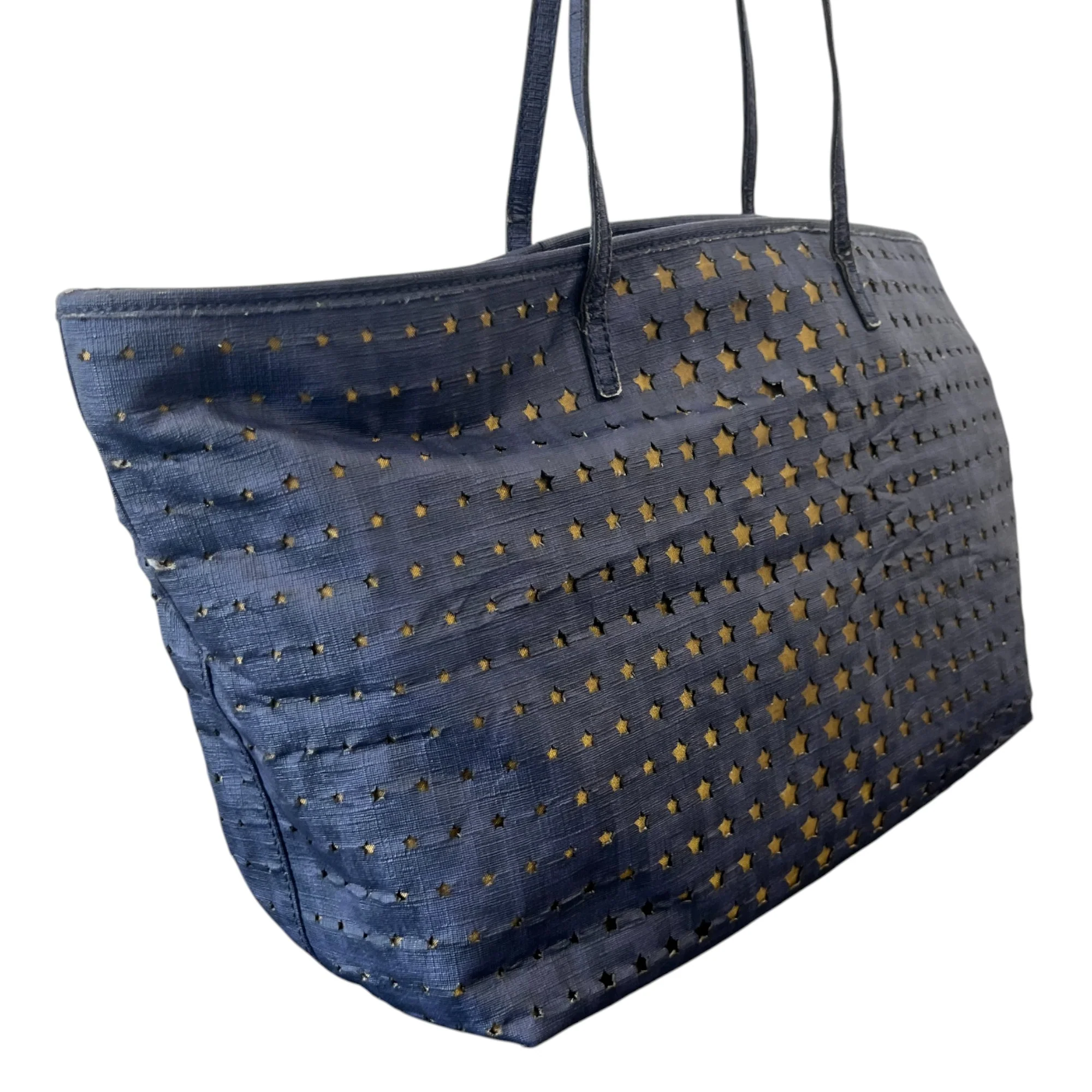Women's Star Cut-Out Tote Bag Navy - Image 4