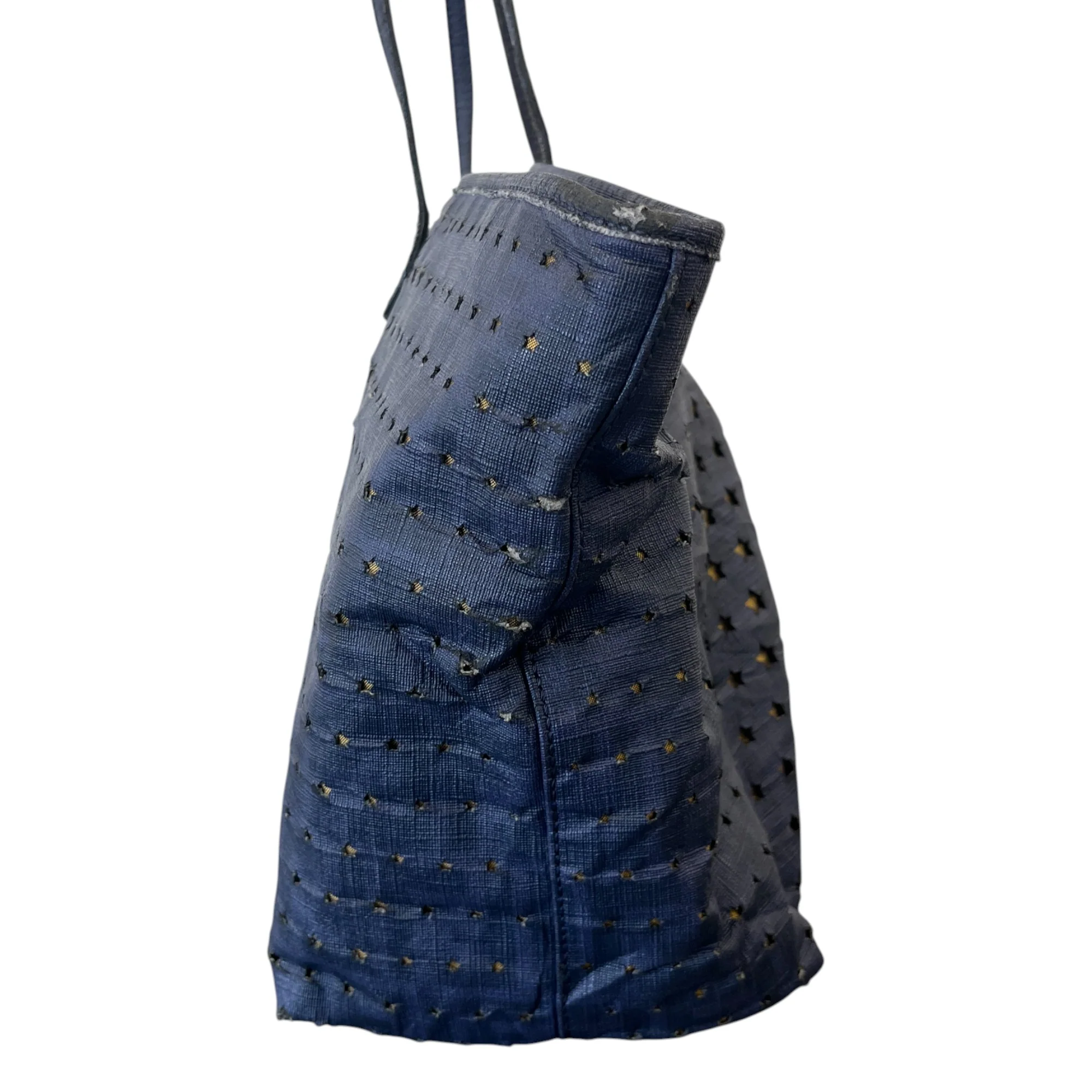 Women's Star Cut-Out Tote Bag Navy - Image 7