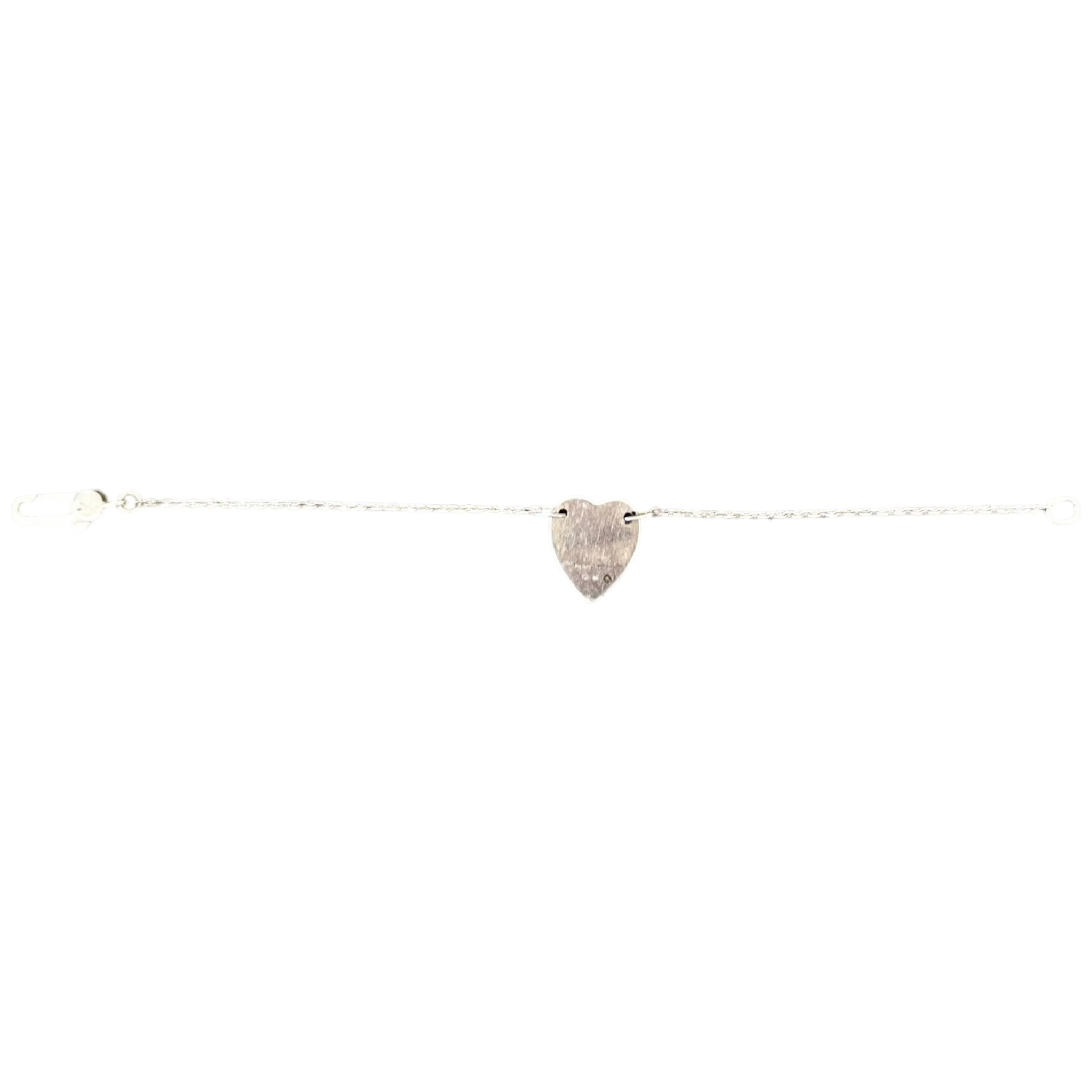 Women's Sterling Silver Trademark Heart Bracelet Silver Size S - Image 3