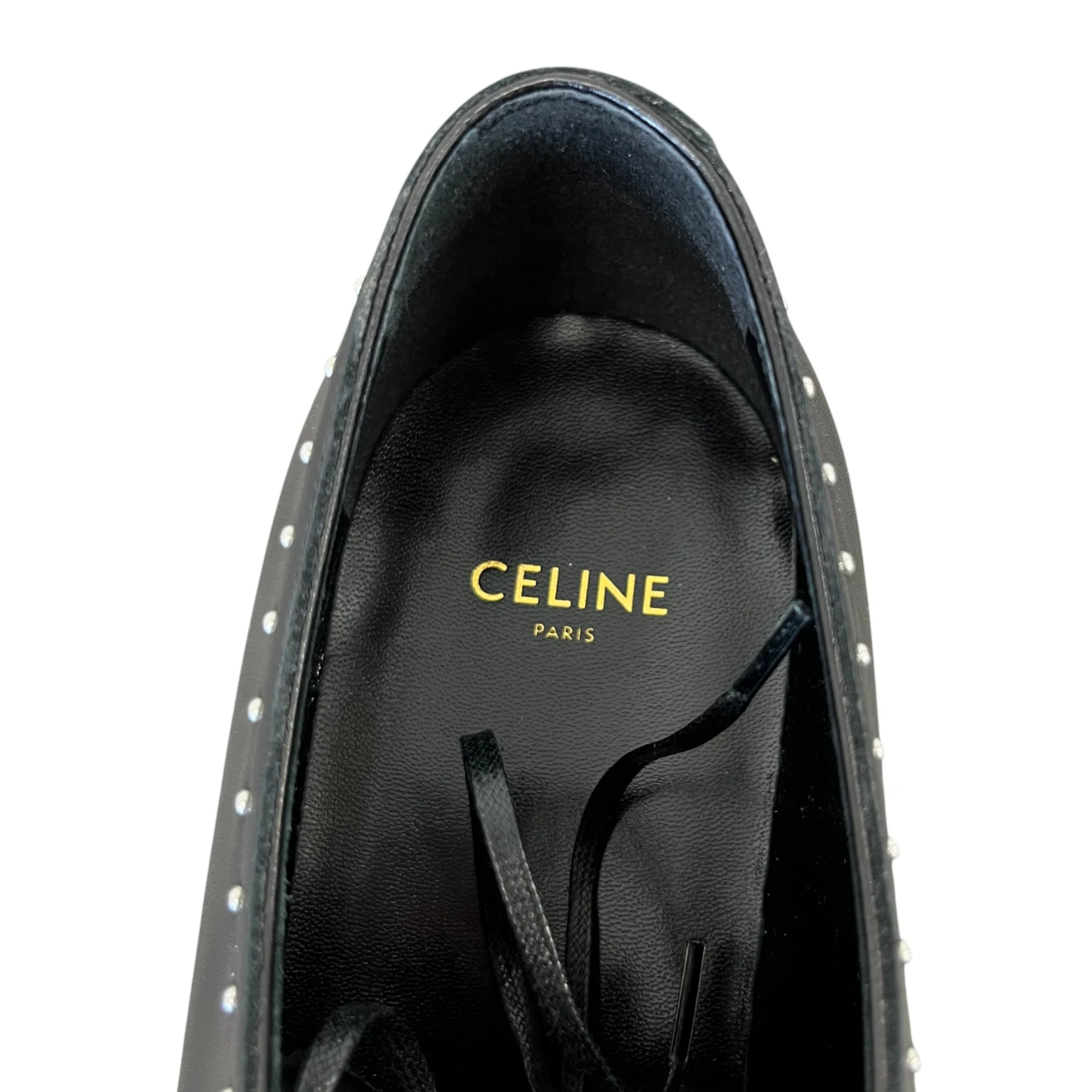 Women's Studded Derby Loafers Black Size EU 37.5 / UK 4.5 - Image 13