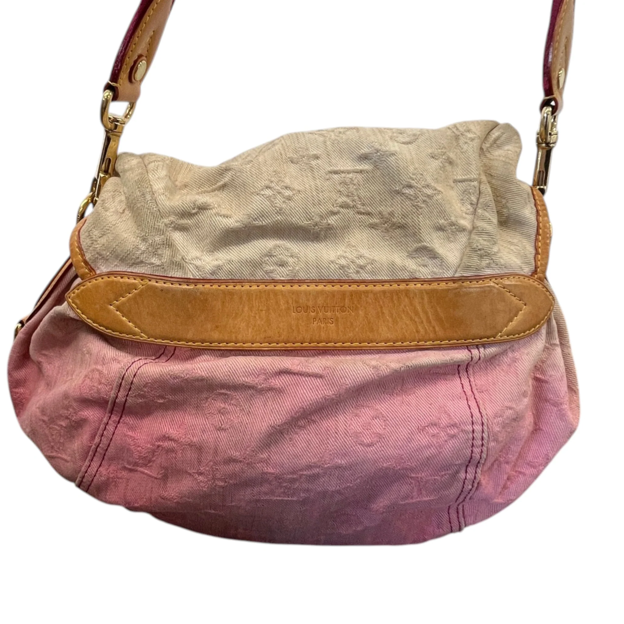 Women's Sunshine Denim Monogram Bag Pink - Image 3