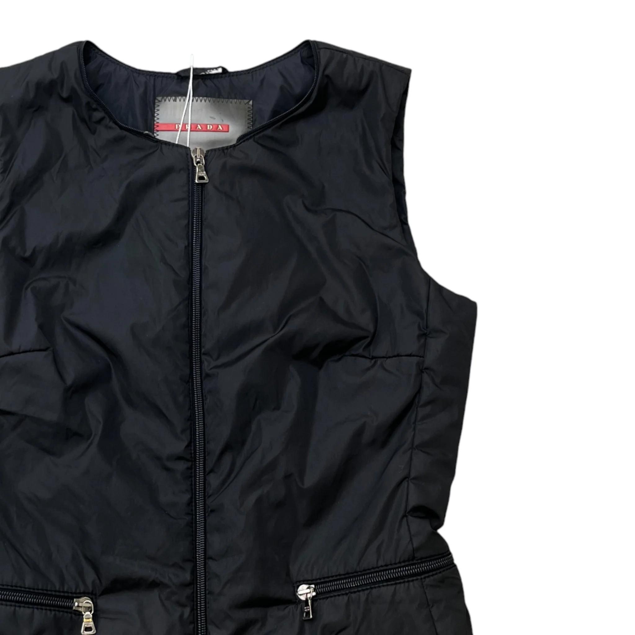 Women's Tab Logo Gilet Black Size S - Image 3