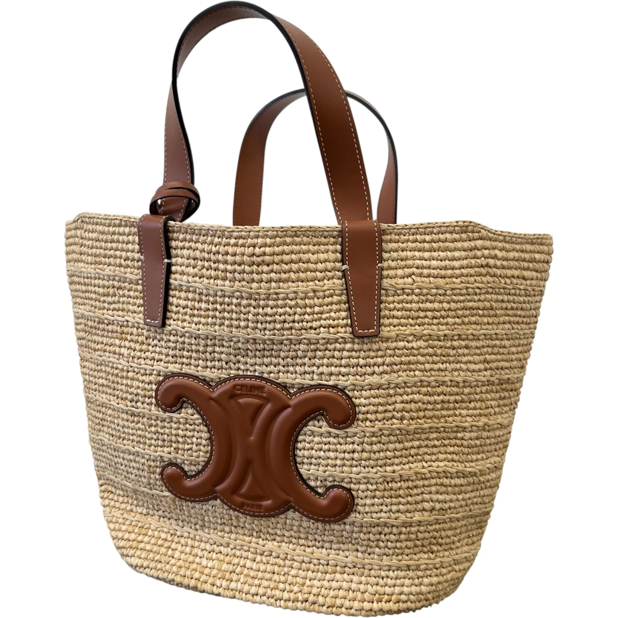Women's Teen Supple Raffia Bag Beige - Image 4
