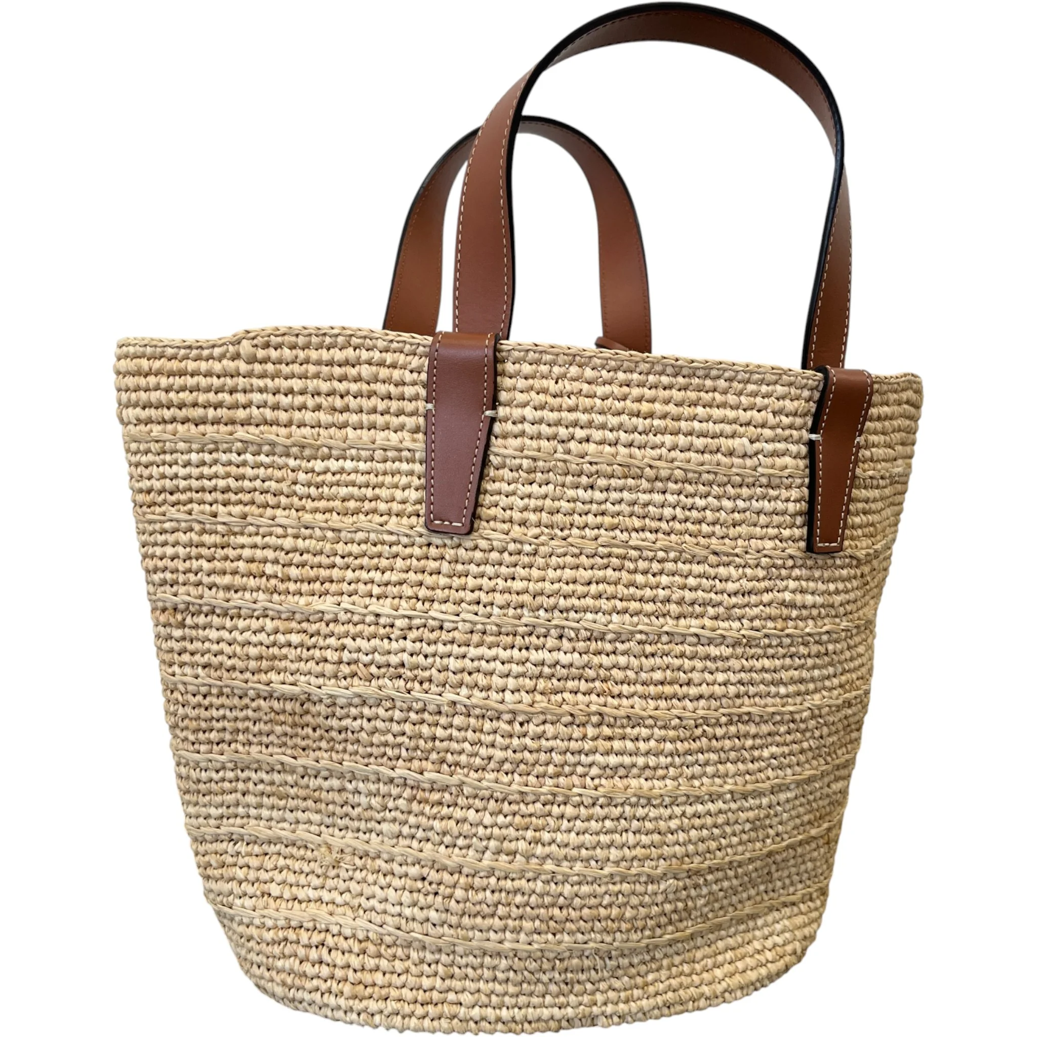 Women's Teen Supple Raffia Bag Beige - Image 8
