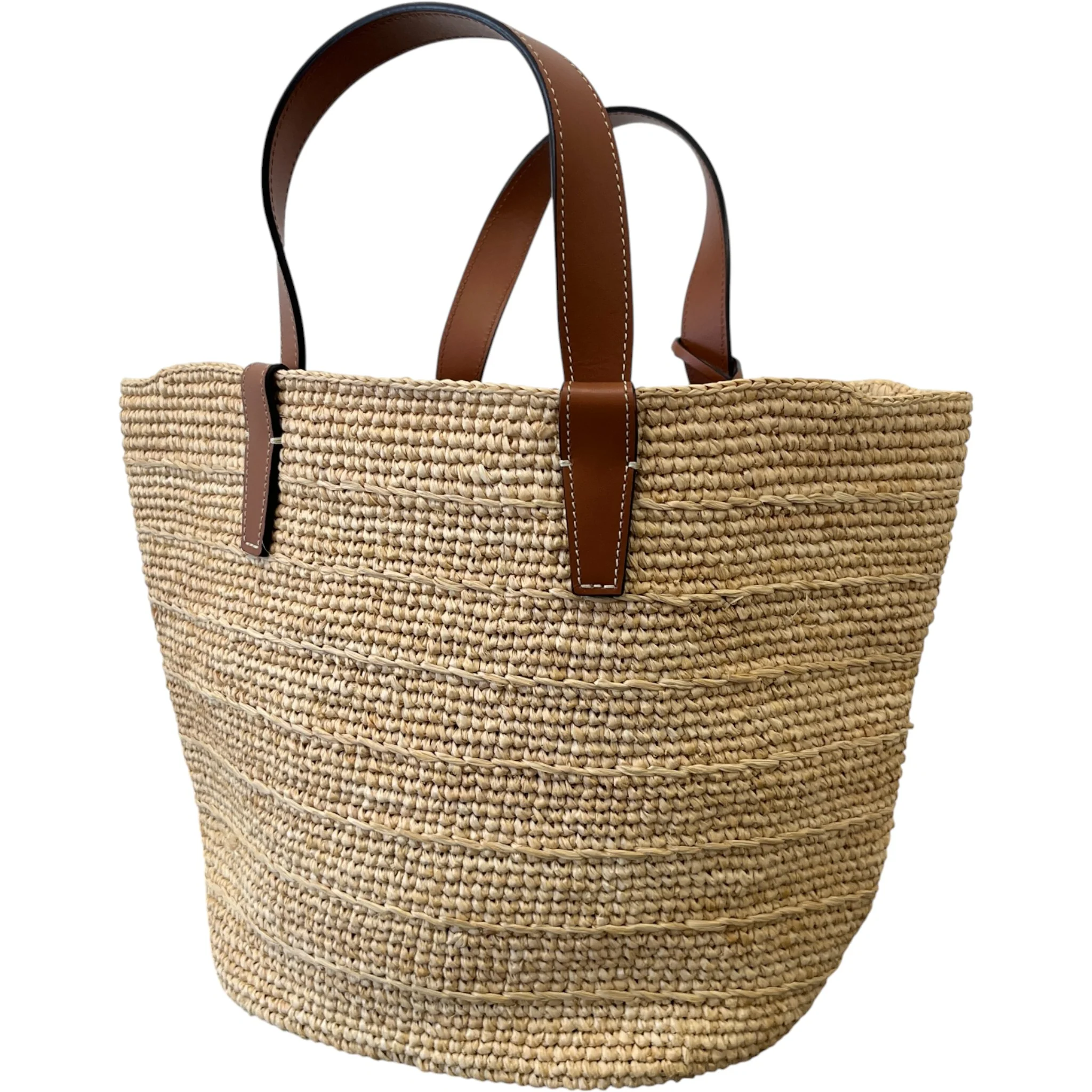 Women's Teen Supple Raffia Bag Beige - Image 9
