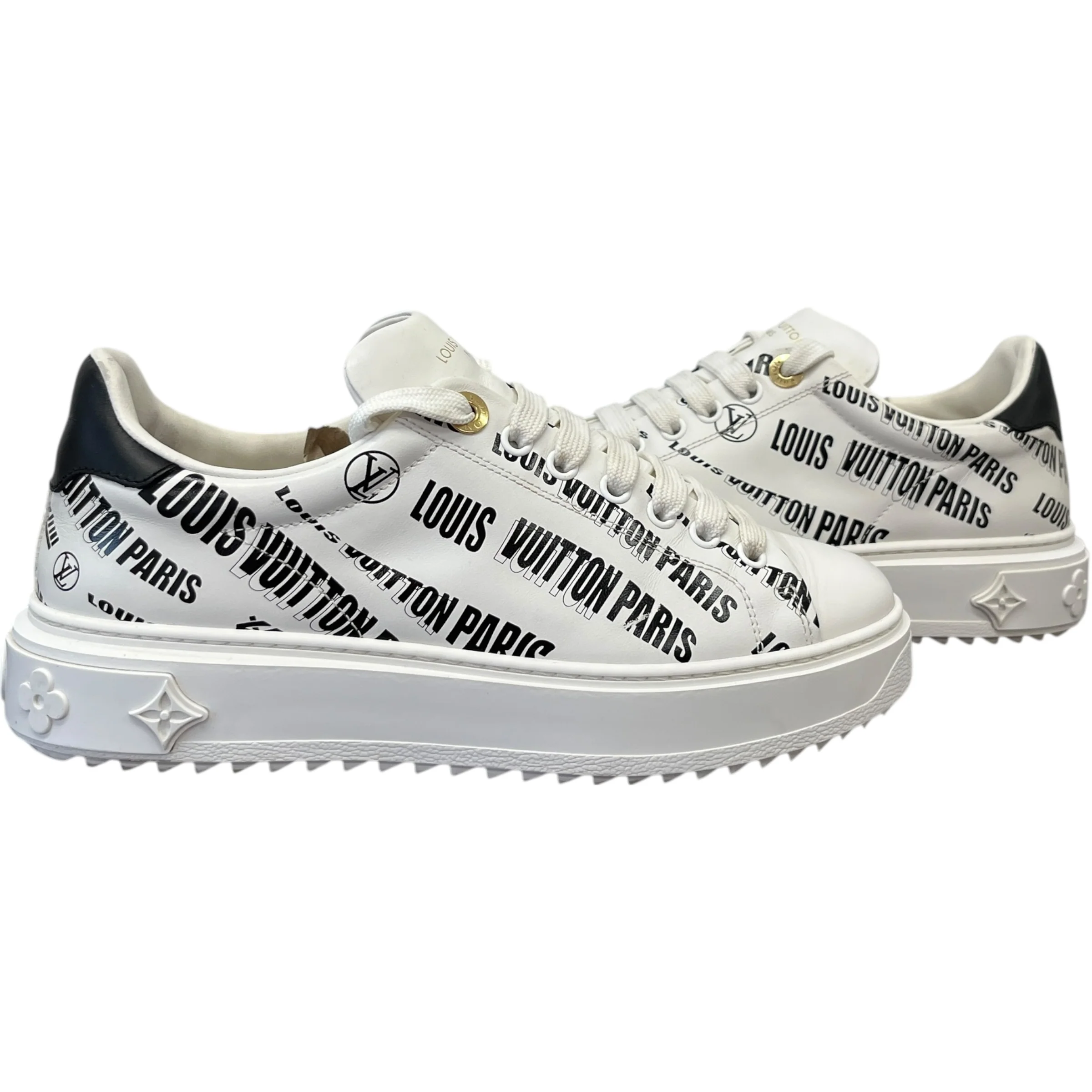 Women's Time Out Low Trainers White Size EU 37 / UK 4 - Image 3