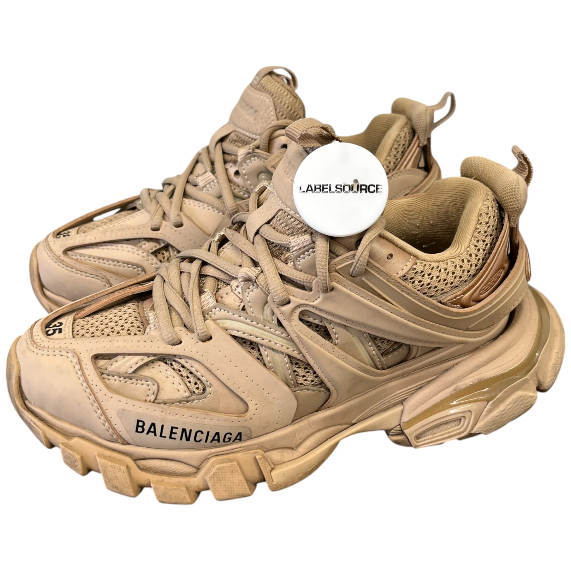 Women's Tracks Low Trainers Beige Size EU 35 / UK 2 - Image 15