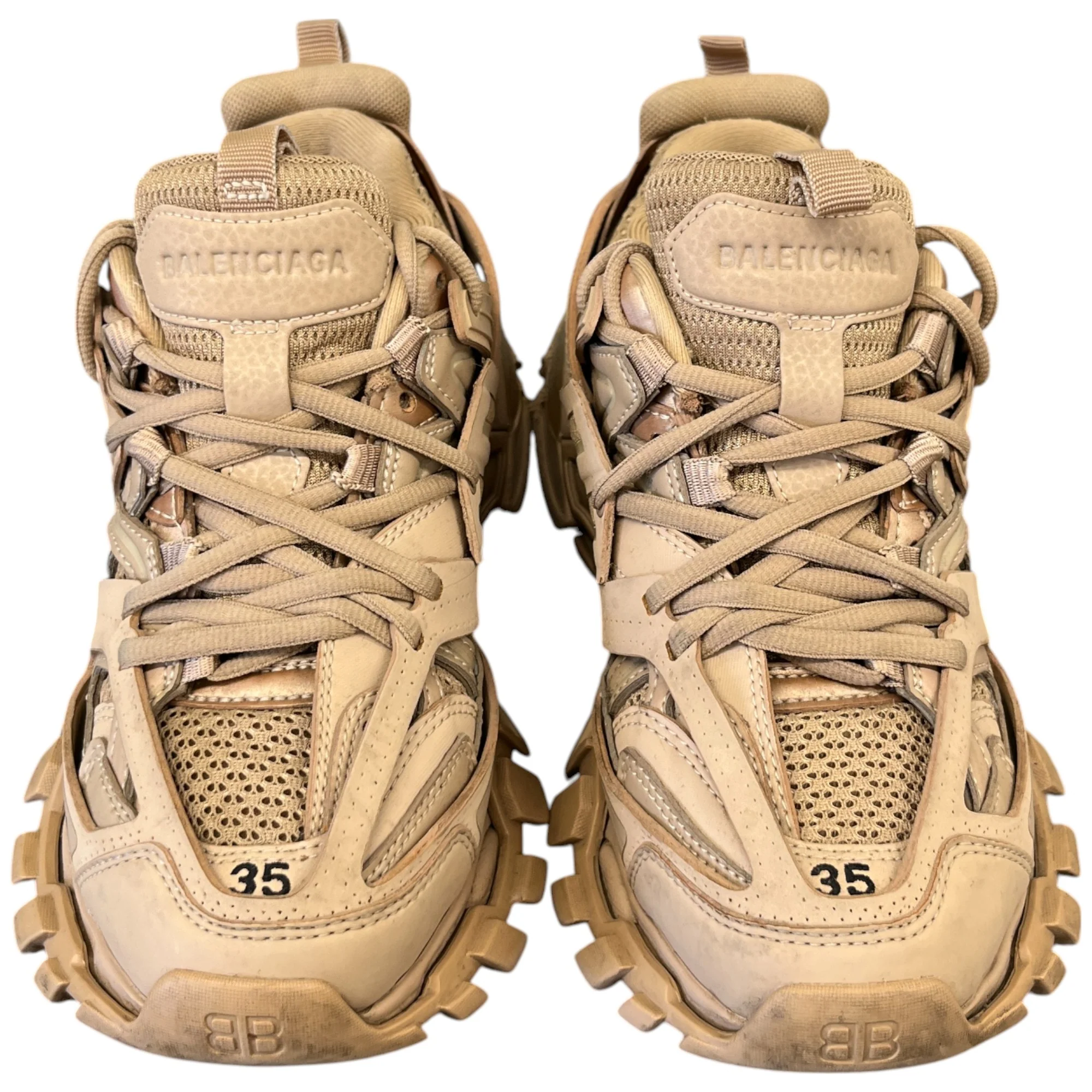 Women's Tracks Low Trainers Beige Size EU 35 / UK 2 - Image 6