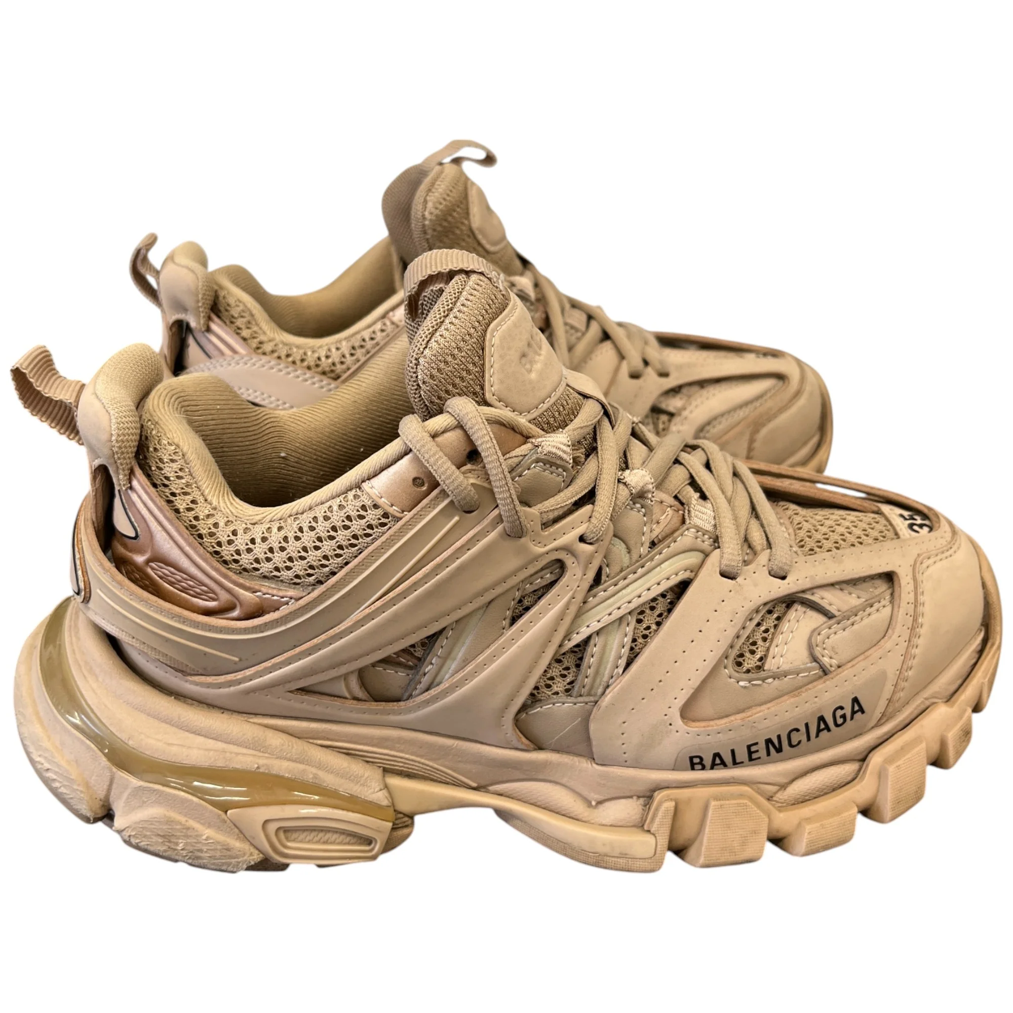 Women's Tracks Low Trainers Beige Size EU 35 / UK 2 - Image 8