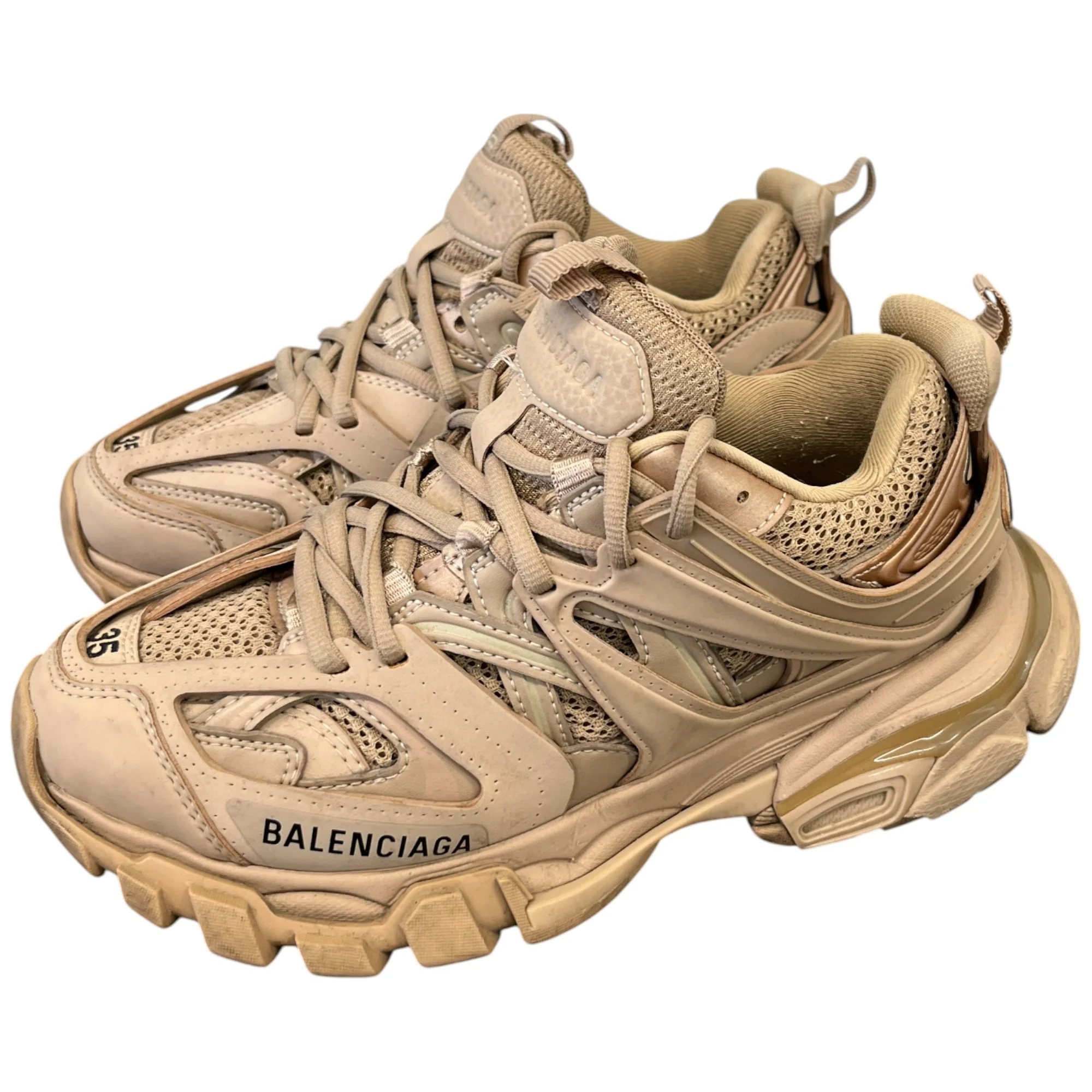 Women's Tracks Low Trainers Beige Size EU 35 / UK 2 - Image 9