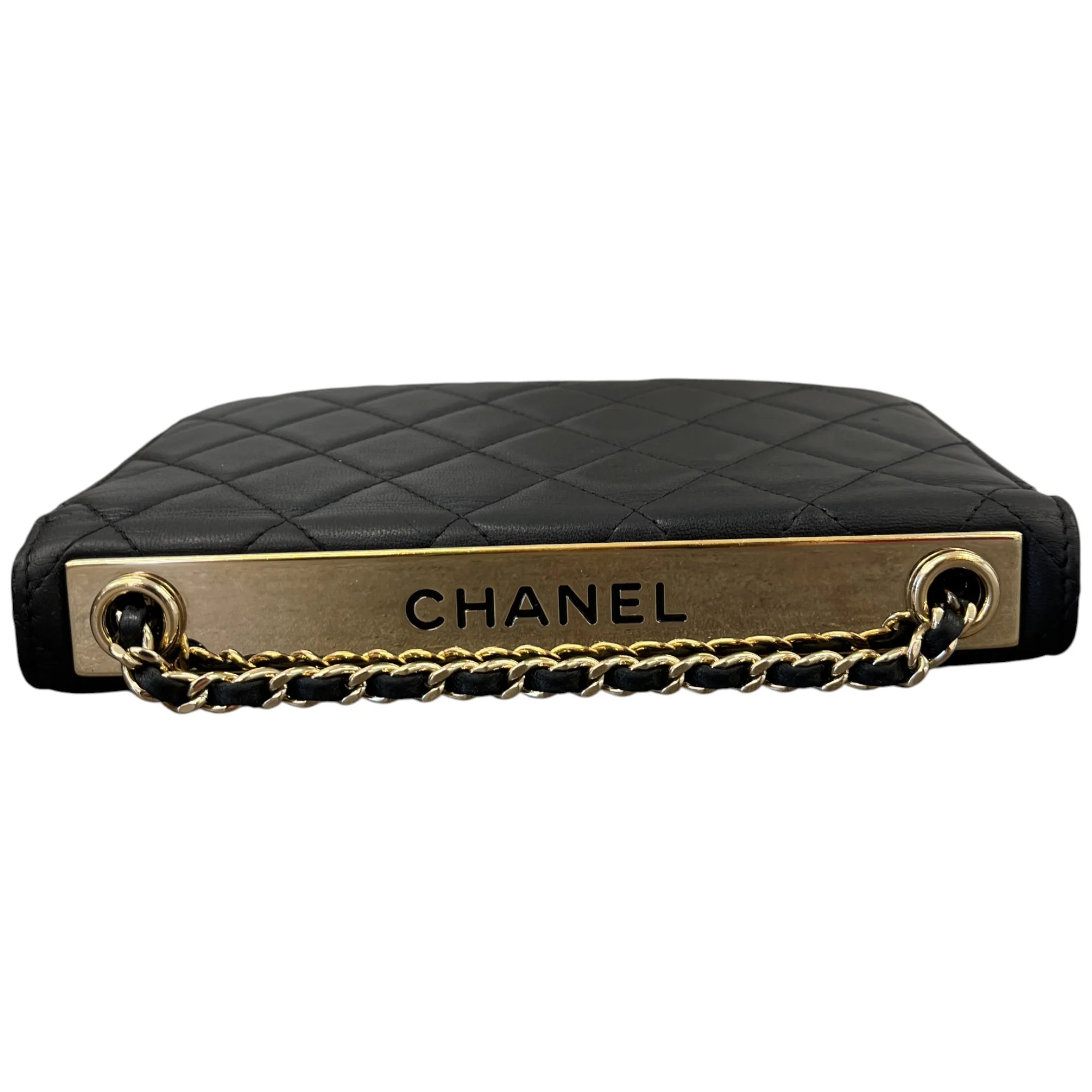 Women's Trendy Woc Wallet On Chain Lambskin Bag Black - Image 7