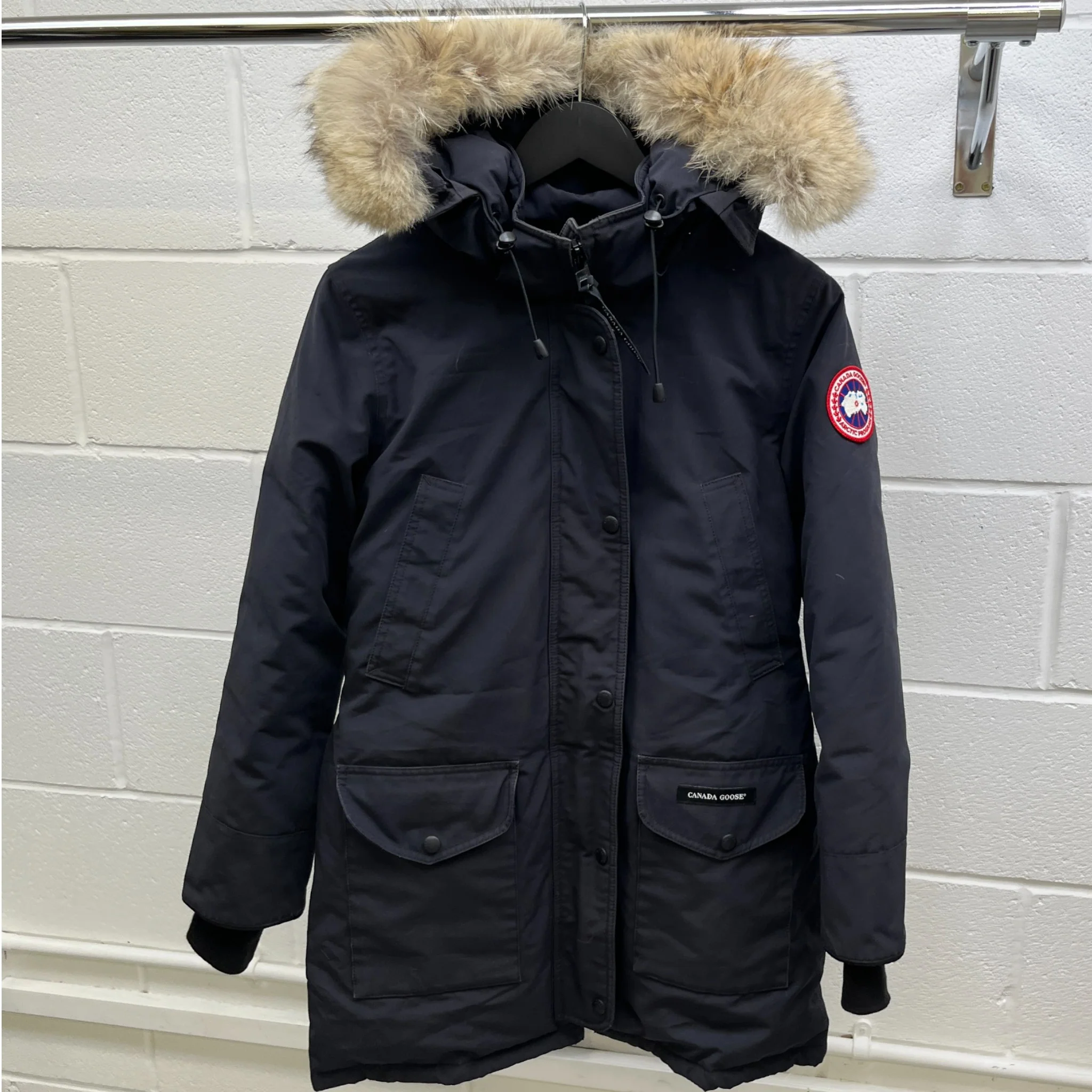 Women's Trillium Parka Down Jacket Navy Size M - Image 9
