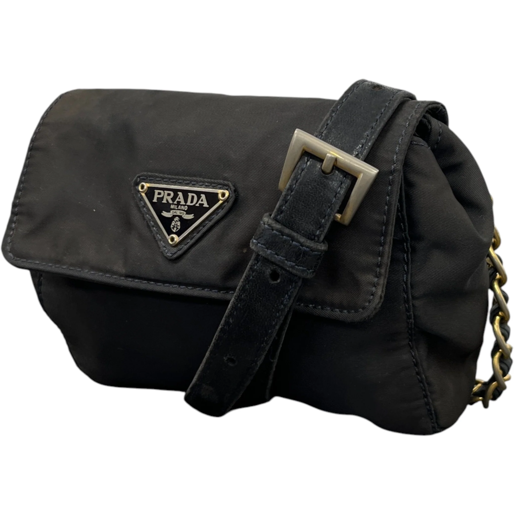 Women's Vintage Plaque Logo Bag Black - Image 4