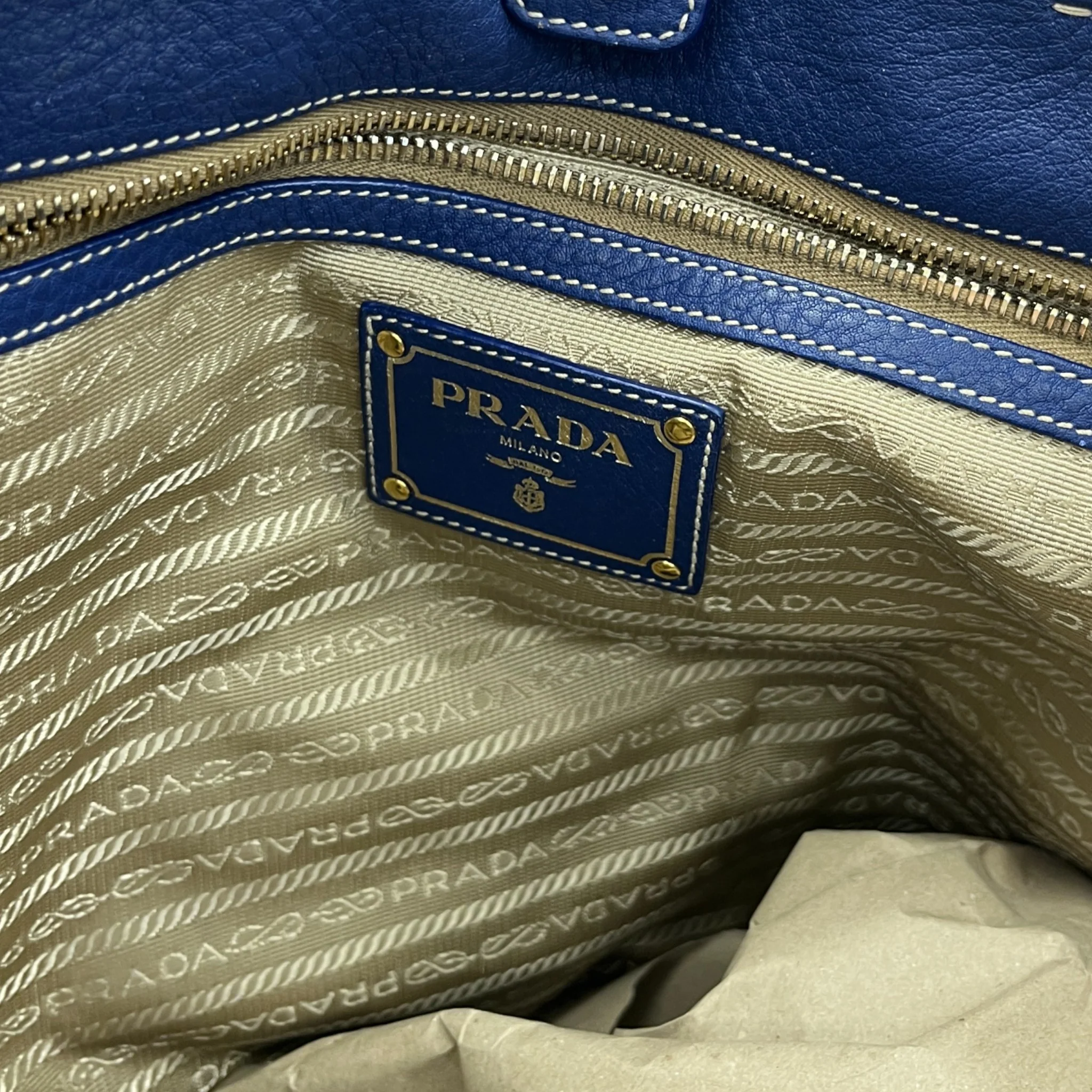 Women's Vitello Phenix Bag Blue - Image 11