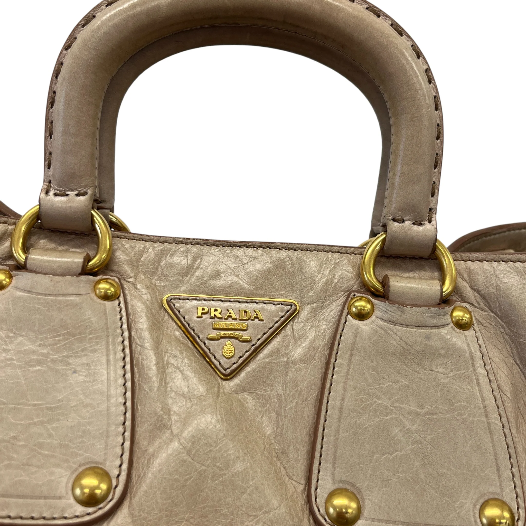 Women's Vitello Shine Bag Beige - Image 11