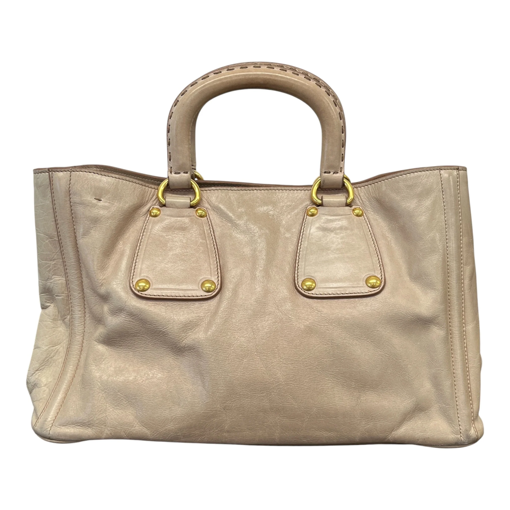 Women's Vitello Shine Bag Beige - Image 4