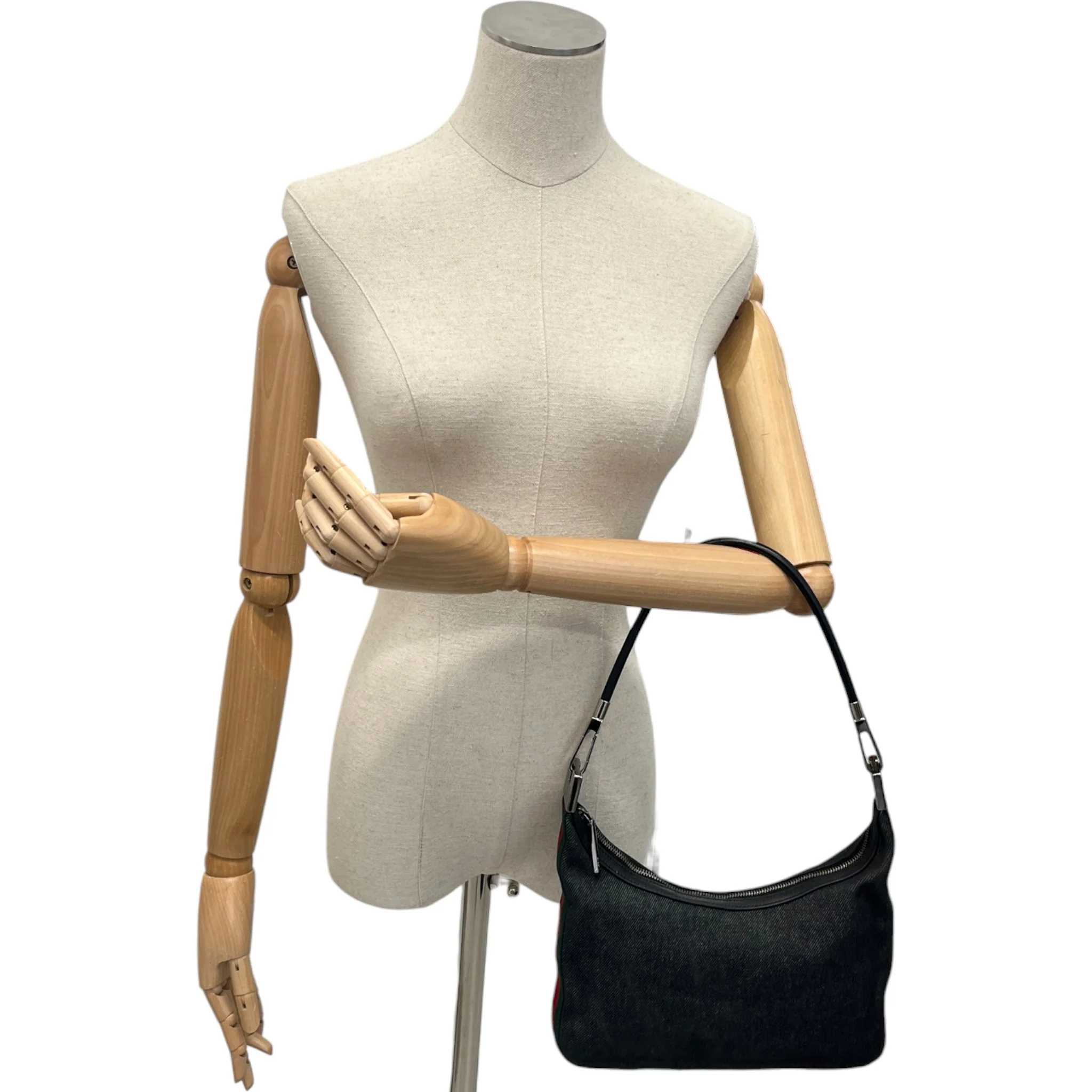 Women's Web Stripe Shoulder Bag Navy - Image 2
