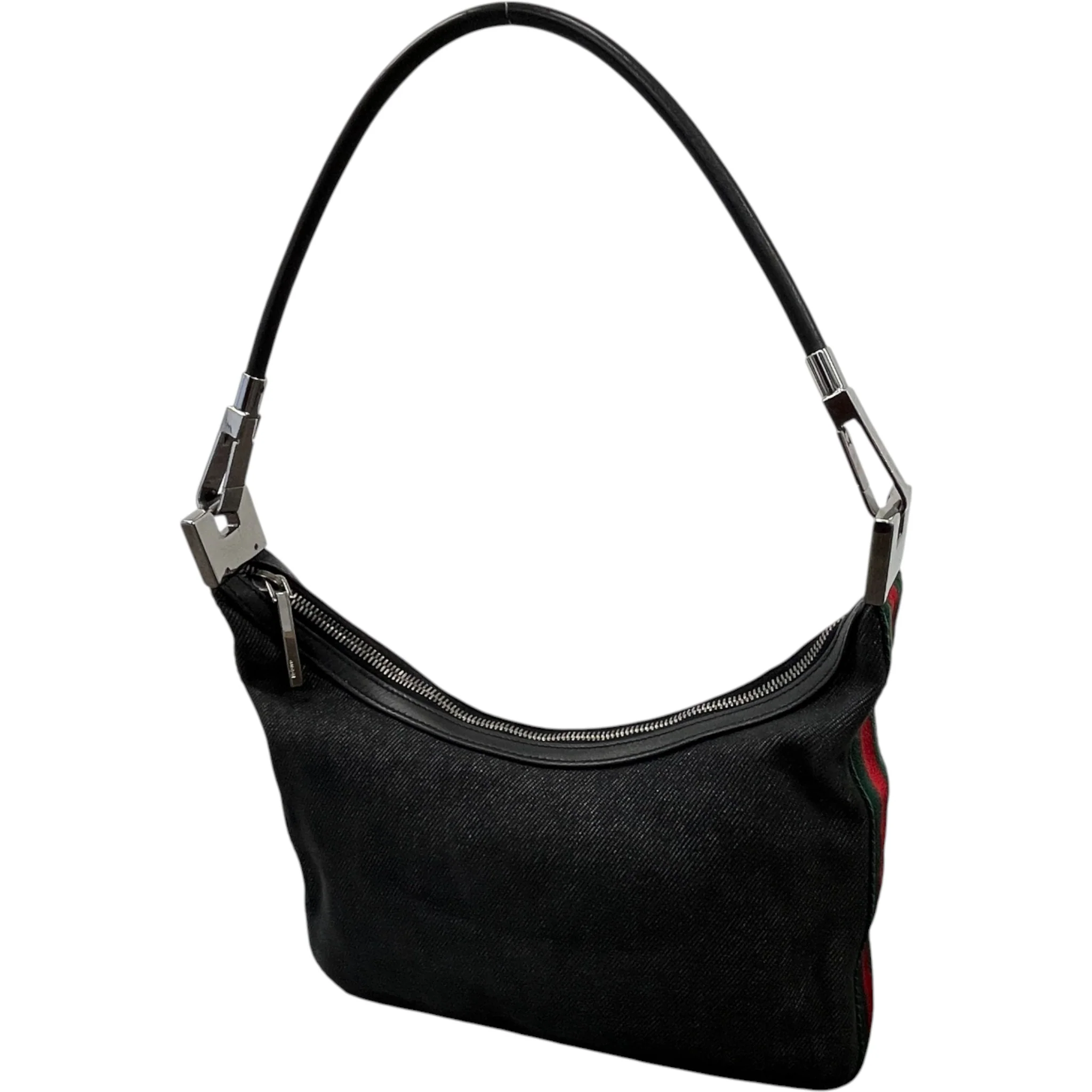 Women's Web Stripe Shoulder Bag Navy - Image 4