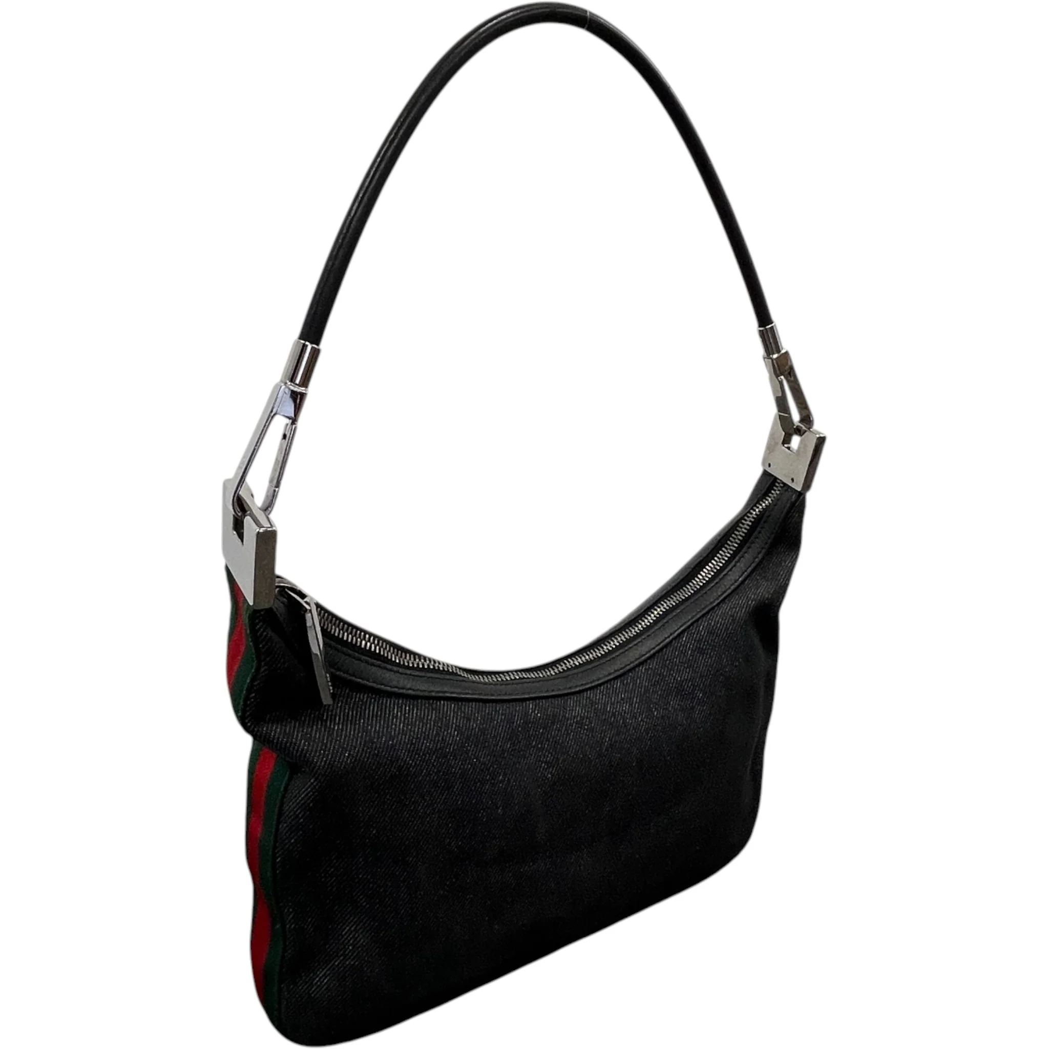 Women's Web Stripe Shoulder Bag Navy - Image 5
