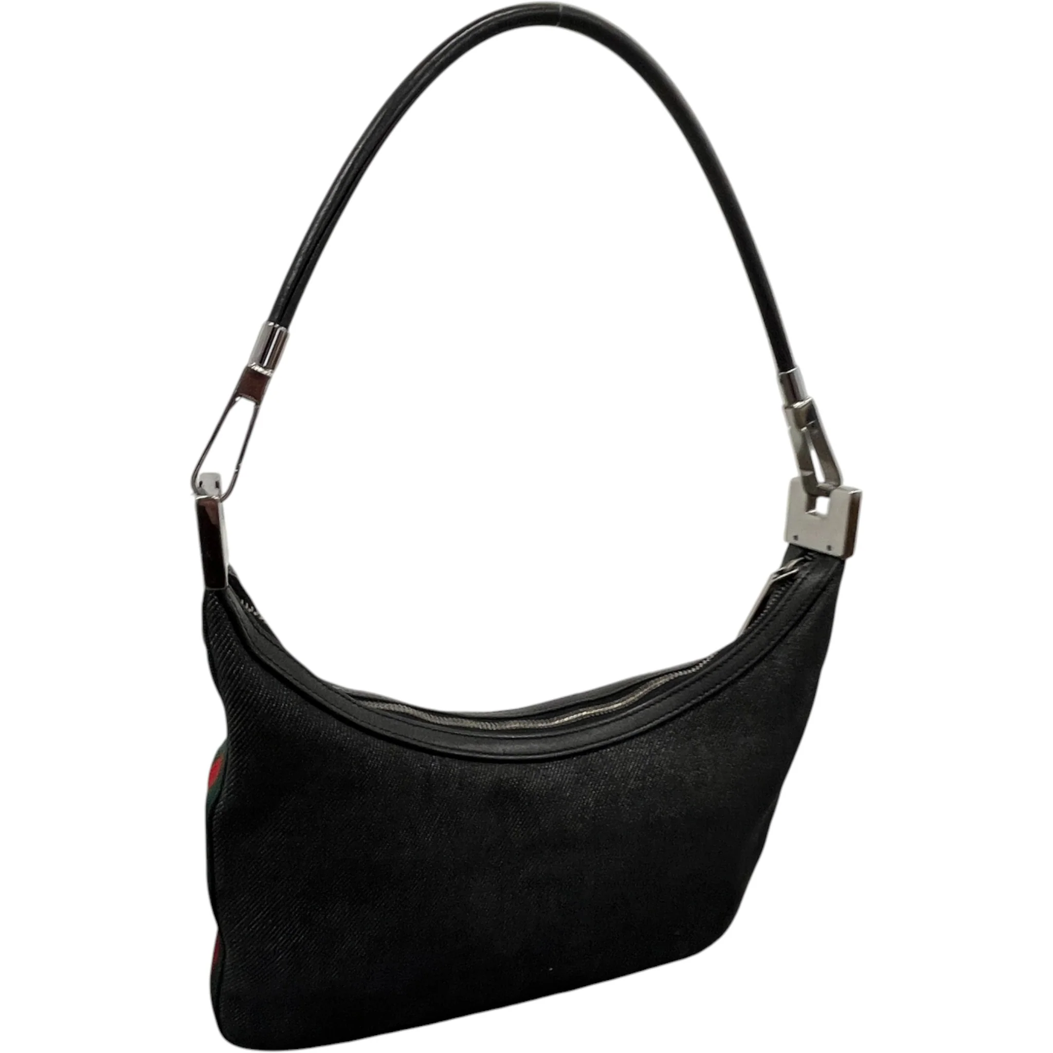 Women's Web Stripe Shoulder Bag Navy - Image 9
