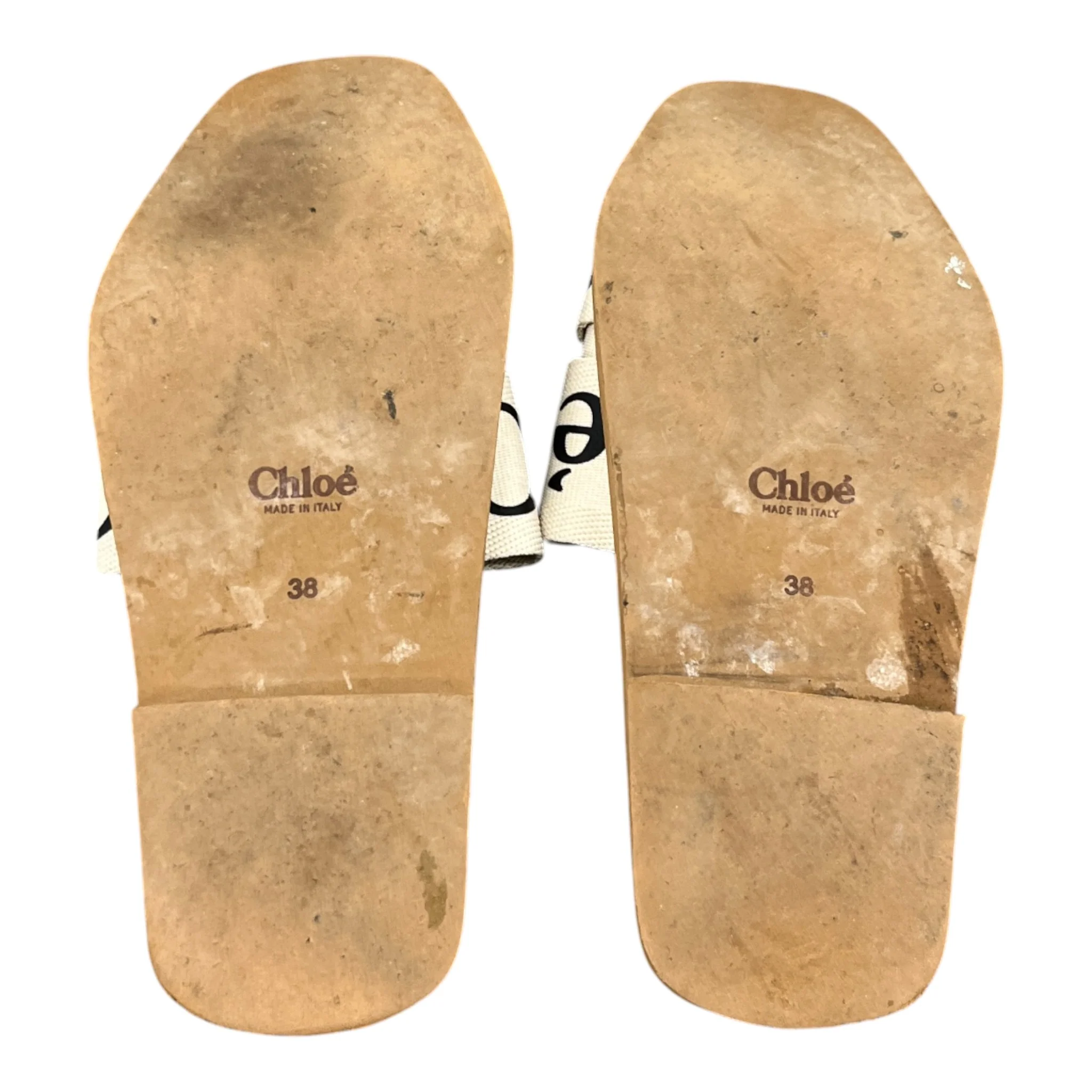Women's Woody Logo Print Slides White Size EU 38 / UK 5 - Image 10