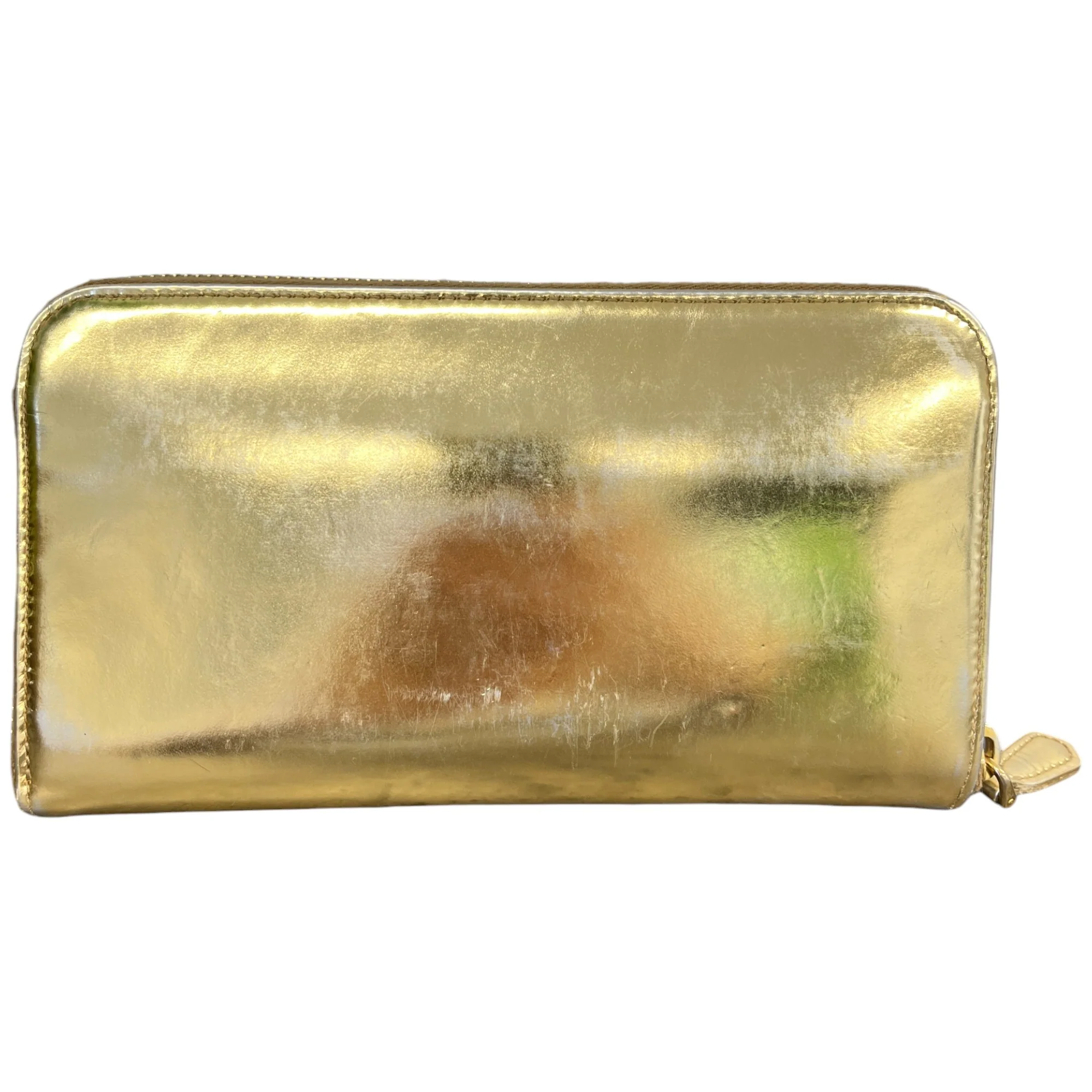 Women's Zip Around Long Purse Gold - Image 3