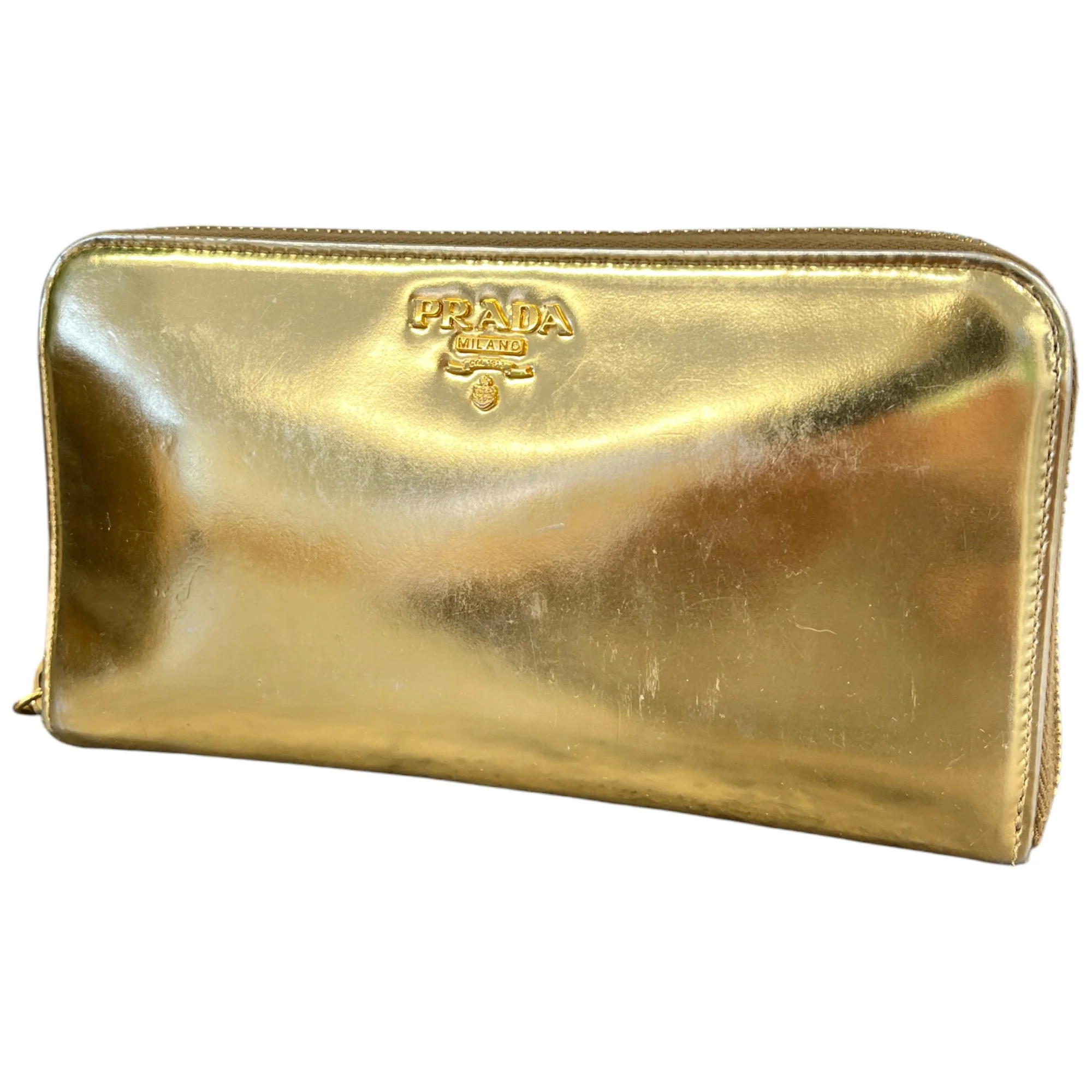 Women's Zip Around Long Purse Gold - Image 4