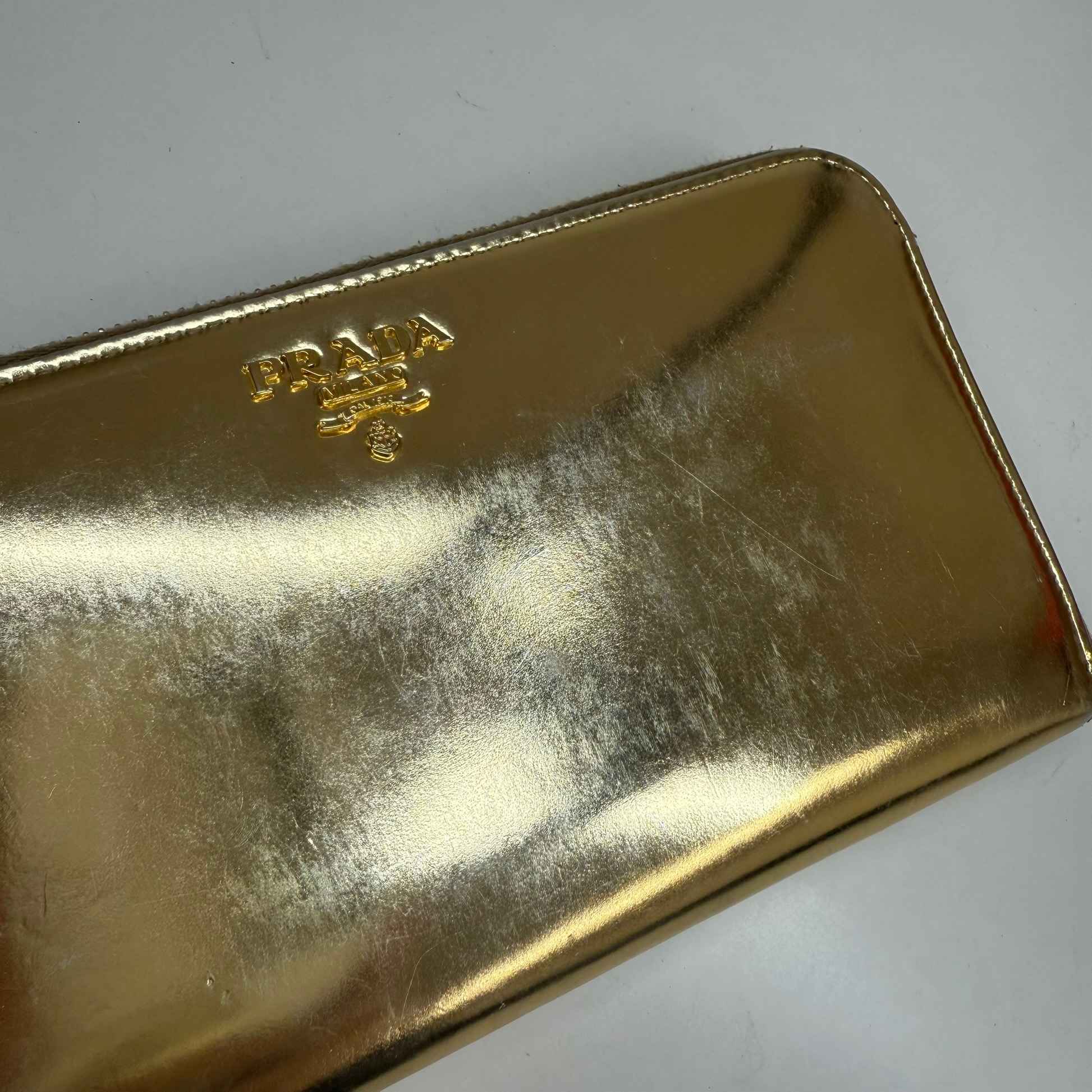 Women's Zip Around Long Purse Gold - Image 8